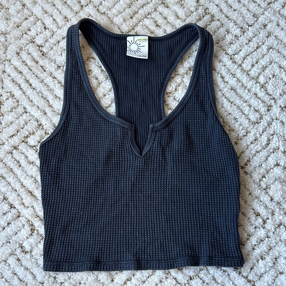Aerie Ribbed Waffle Tank Top